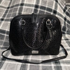 Classic Guess Monogram Purse Black/Silver